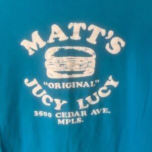 Blue Matt's Jucy Lucy T-Shirt size XL